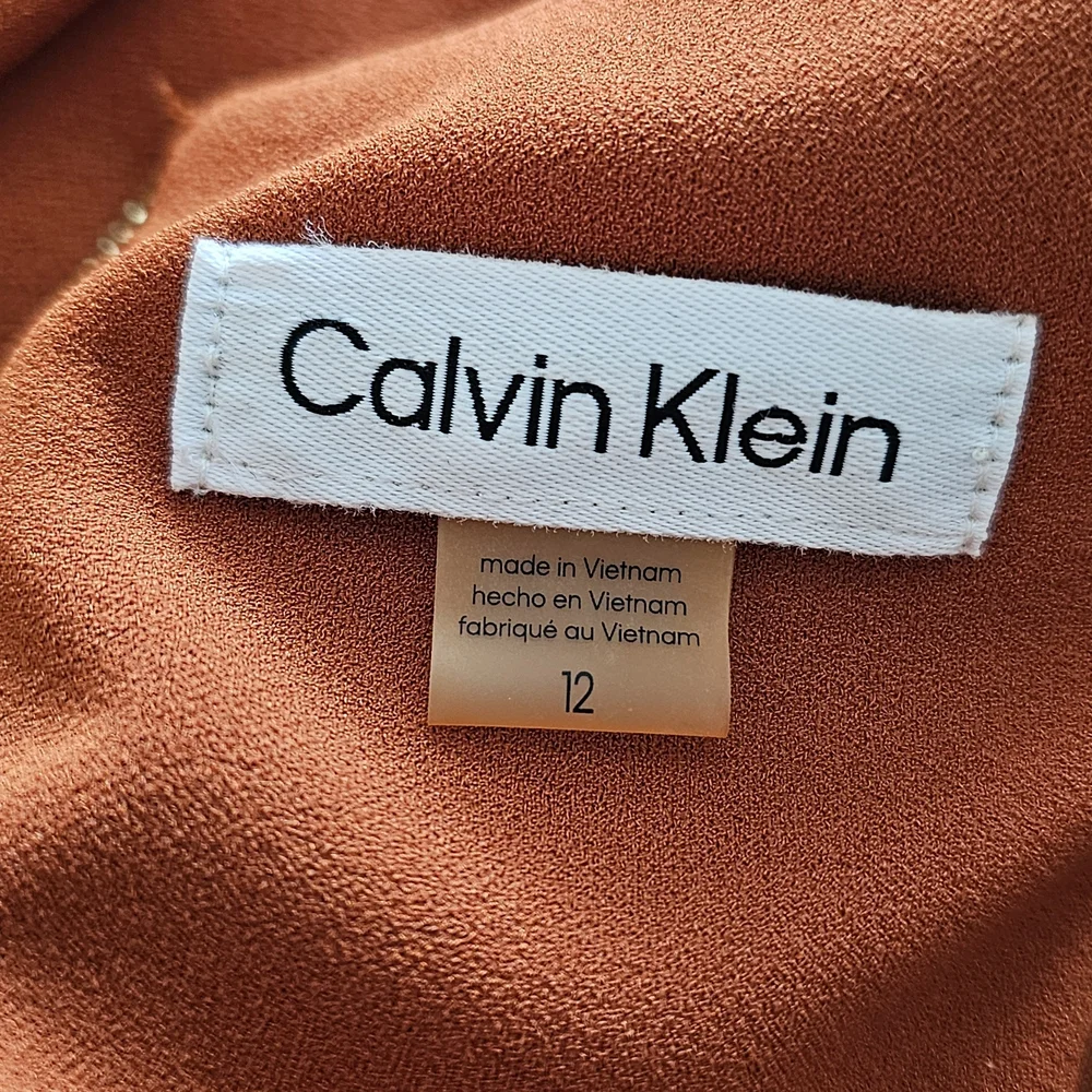 Calvin Klein Rust Midi Dress - Picture 4 of 9